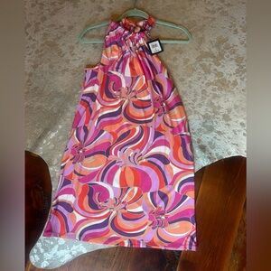 Trina Turk size M Vibrant Floral Halter shift Dress, New with tags
